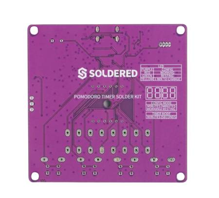 Pomodoro Timer Solder Kit - educational kit for learning soldering - RP2040 - Soldered 333348