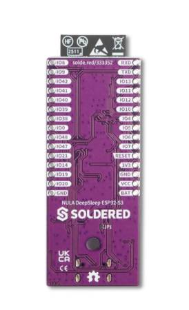 NULA DeepSleep ESP32-S3 - WiFi + Bluetooth Development Board - No Connectors - Soldered 333352
