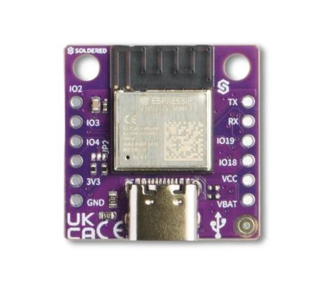 NULA Mini ESP32-C6 - WiFi / Bluetooth / Thread / ZigBee Development Board - No Connectors - Soldered 333356