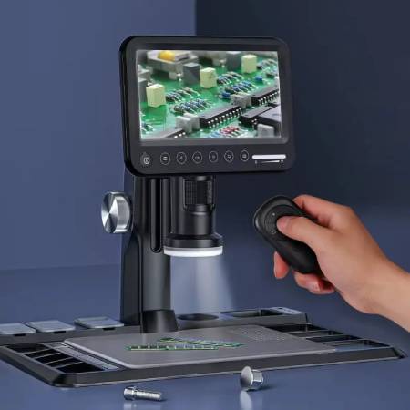318C digital microscope - 1600x 12 MPx 28 LED - HD IPS 10.1'' screen + wireless remote control