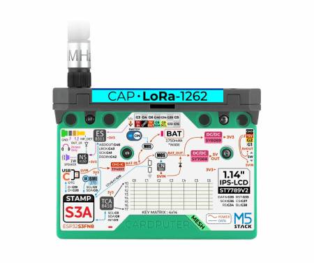 Cardputer Mesh Kit for Meshtastic - Portable LoRa Mesh Computer with GPS - M5Stamp S3A - ESP32-S3FN8 - M5Stack K152