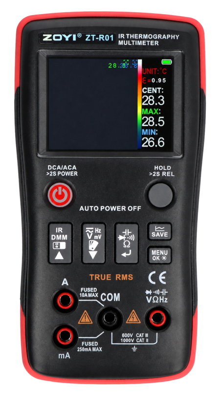 True RMS multimeter with thermal imaging camera - ZOYI ZT-R01v