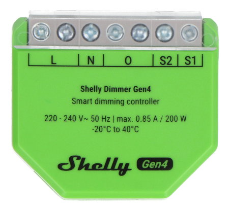 Shelly Dimmer Gen4 - Smart Light Dimmer WiFi / Bluetooth / ZigBee / Matter